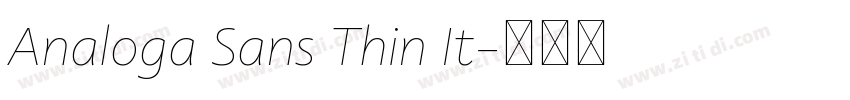Analoga Sans Thin It字体转换